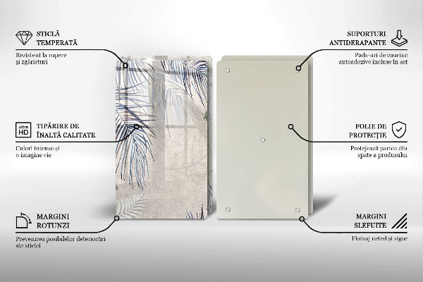 Főzőlap védő üveglap Finom levelek