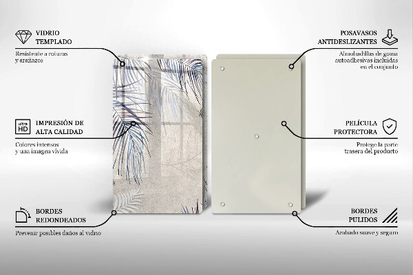 Főzőlap védő üveglap Finom levelek