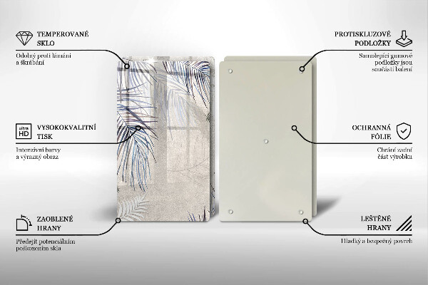 Főzőlap védő üveglap Finom levelek