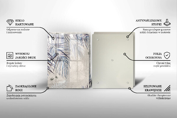 Főzőlap védő üveglap Finom levelek