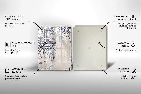 Főzőlap védő üveglap Finom levelek