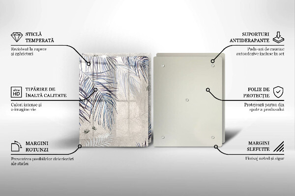 Főzőlap védő üveglap Finom levelek