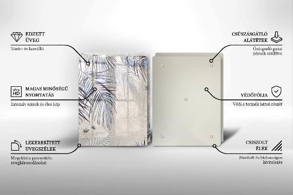 Főzőlap védő üveglap Finom levelek