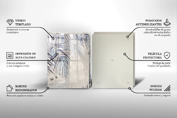 Főzőlap védő üveglap Finom levelek