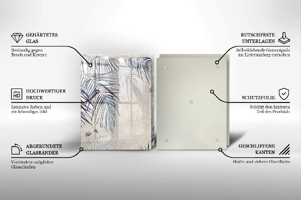 Főzőlap védő üveglap Finom levelek