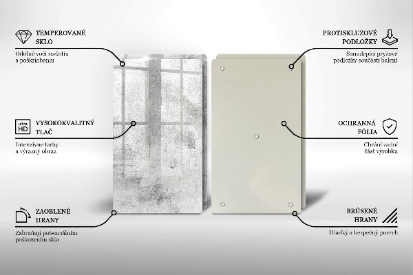 Főzőlap védő üveglap Beton textúra