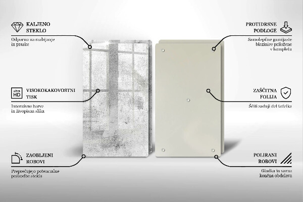 Főzőlap védő üveglap Beton textúra