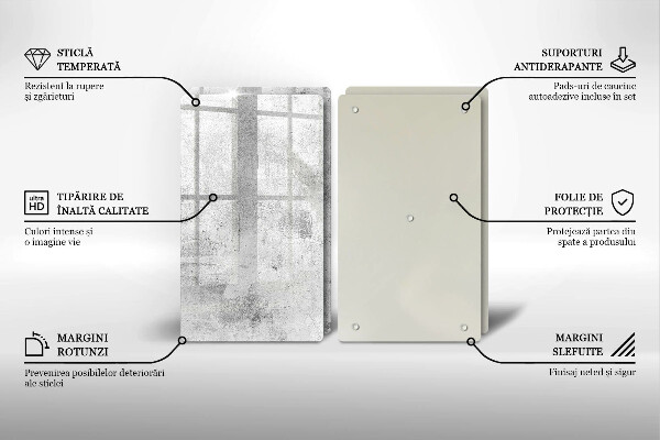 Főzőlap védő üveglap Beton textúra