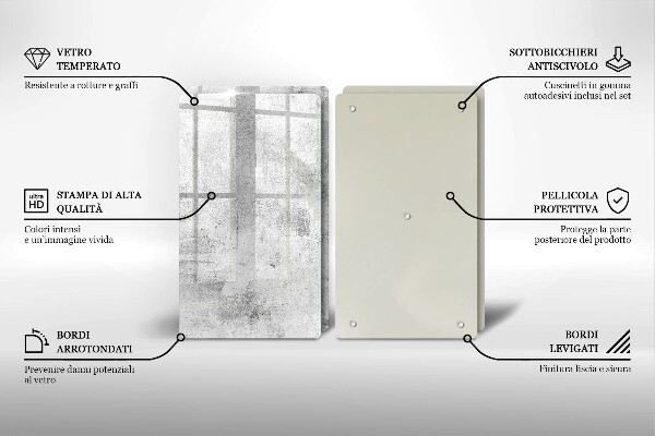 Főzőlap védő üveglap Beton textúra