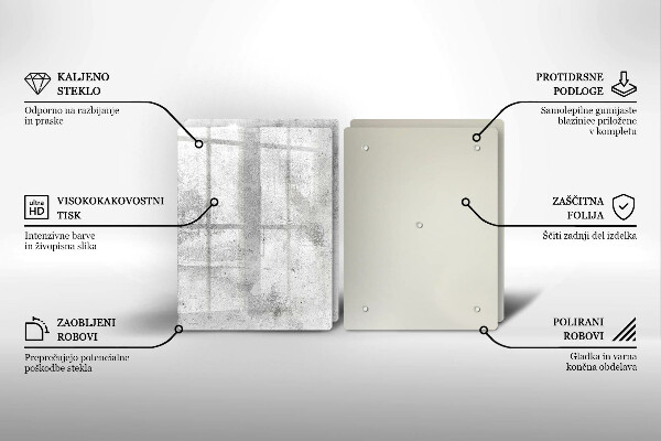 Főzőlap védő üveglap Beton textúra