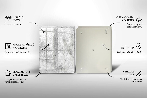 Főzőlap védő üveglap Beton textúra