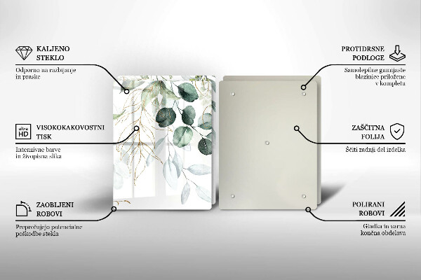 Főzőlap védő üveglap Festett növények