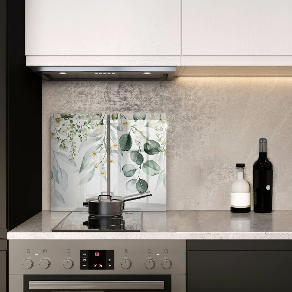 Főzőlap védő üveglap Akvarell növények