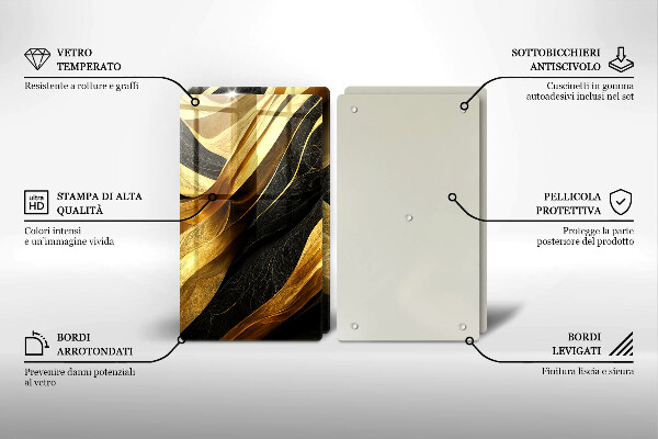 Főzőlap védő üveglap Elegáns absztrakció