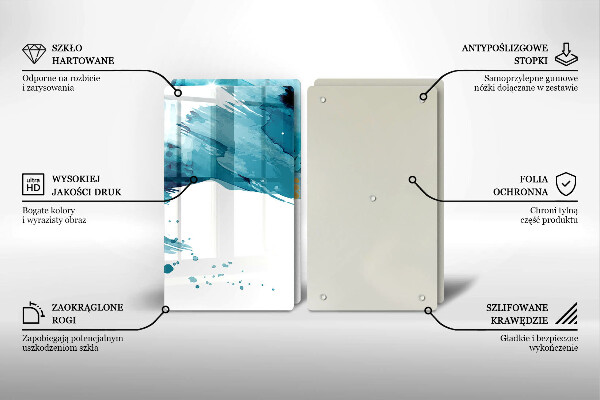 Főzőlap védő üveglap Kék foltok