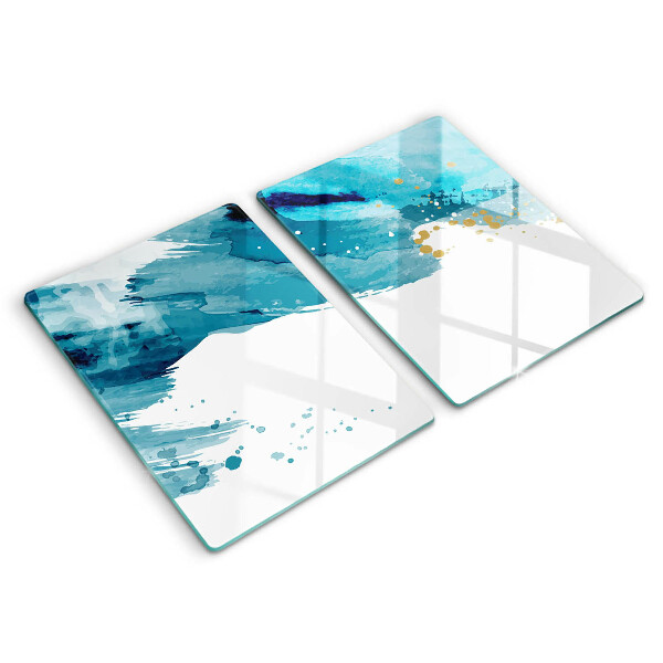 Főzőlap védő üveglap Kék foltok