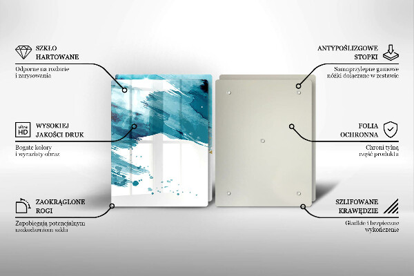 Főzőlap védő üveglap Kék foltok