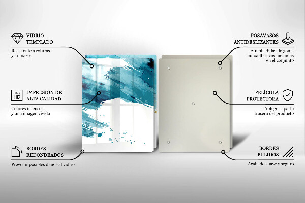 Főzőlap védő üveglap Kék foltok