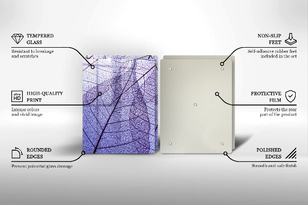 Főzőlap védő üveglap Levelek erekkel