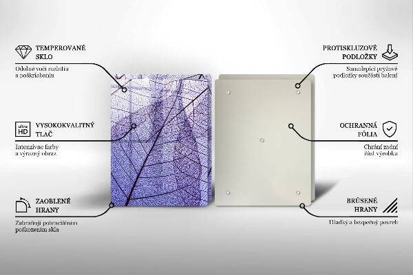 Főzőlap védő üveglap Levelek erekkel