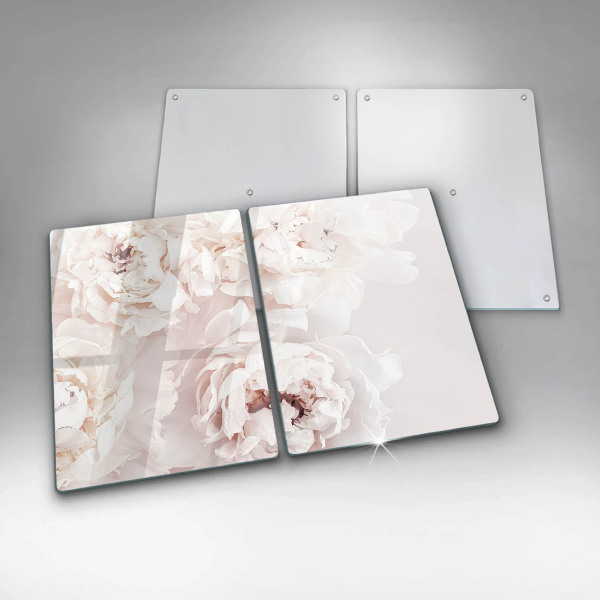 Főzőlap védő üveglap Pasztell bazsarózsa