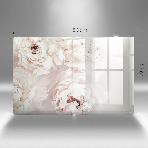 Főzőlap védő üveglap Pasztell bazsarózsa