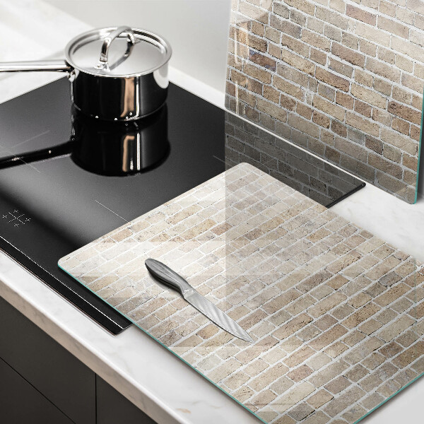 Főzőlap védő üveglap Világos téglafal