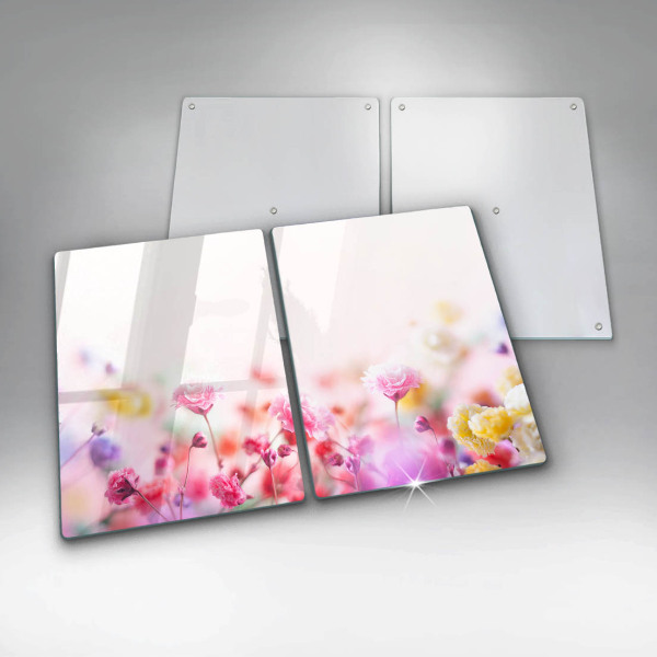 Főzőlap védő üveglap Virágos rét