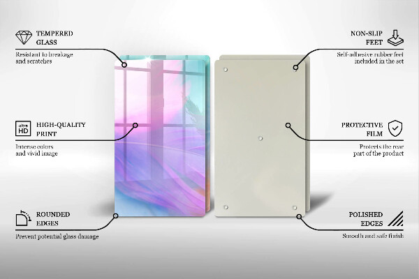 Főzőlap védő üveglap Pasztell tollak