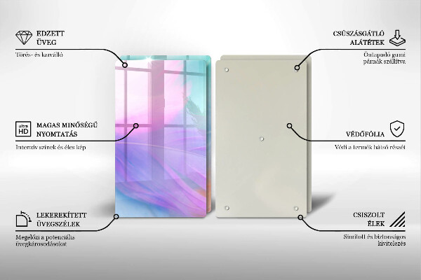 Főzőlap védő üveglap Pasztell tollak