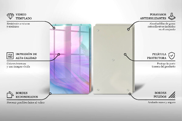 Főzőlap védő üveglap Pasztell tollak