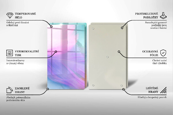 Főzőlap védő üveglap Pasztell tollak