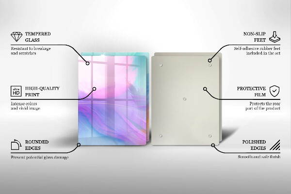 Főzőlap védő üveglap Pasztell tollak