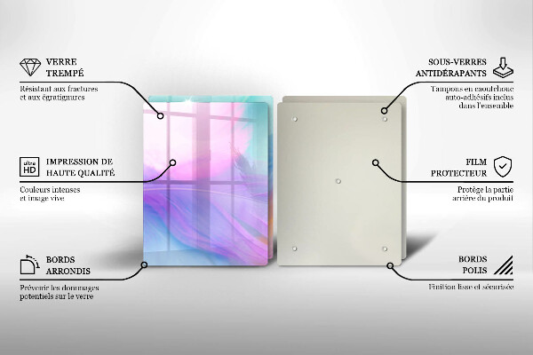 Főzőlap védő üveglap Pasztell tollak