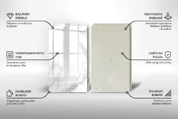 Főzőlap védő üveglap Modern márvány