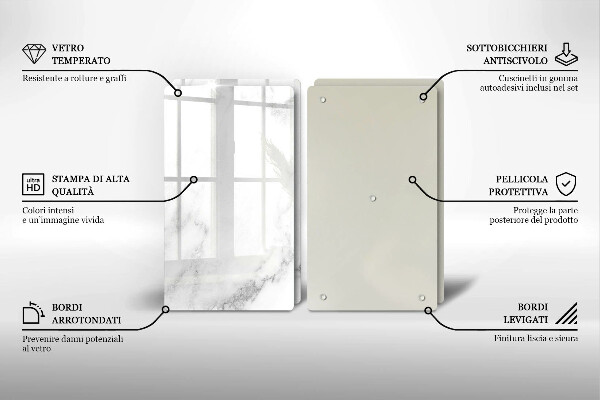 Főzőlap védő üveglap Modern márvány