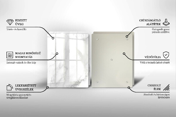 Főzőlap védő üveglap Modern márvány