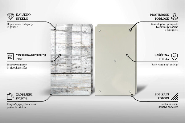 Főzőlap védő üveglap Világos fa táblák