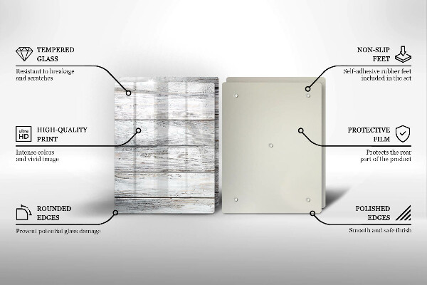 Főzőlap védő üveglap Világos fa táblák