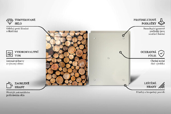 Főzőlap védő üveglap Fatörzsek