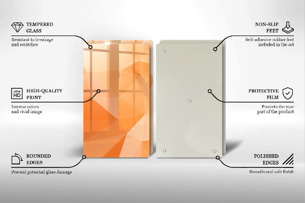 Főzőlap védő üveglap Geometriai háttér