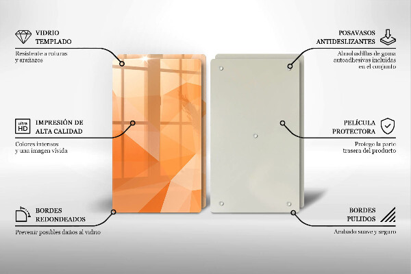 Főzőlap védő üveglap Geometriai háttér