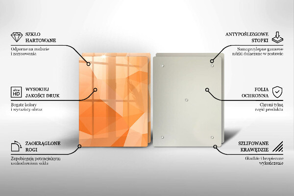 Főzőlap védő üveglap Geometriai háttér