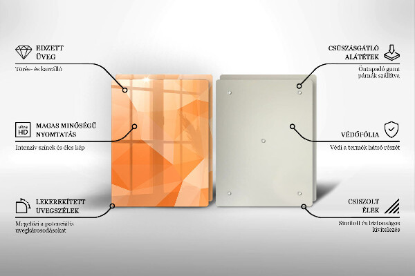 Főzőlap védő üveglap Geometriai háttér