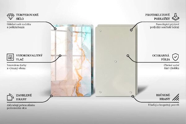 Főzőlap védő üveglap Márvány absztrakció