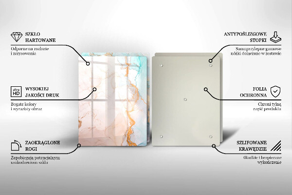 Főzőlap védő üveglap Márvány absztrakció