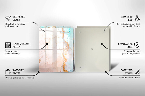 Főzőlap védő üveglap Márvány absztrakció