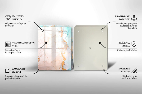 Főzőlap védő üveglap Márvány absztrakció