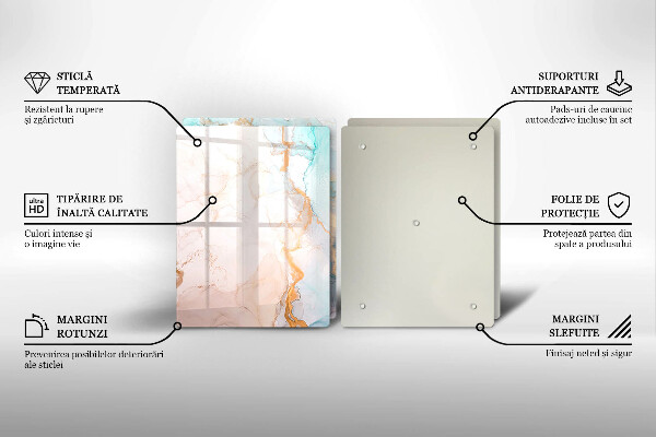 Főzőlap védő üveglap Márvány absztrakció