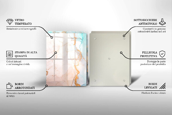 Főzőlap védő üveglap Márvány absztrakció